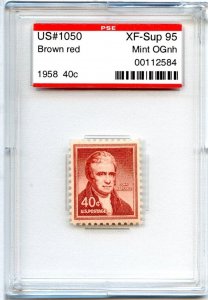 US SCOTT #1050 MINT-XF-SUP-OG-NH GRADED 95 PSE ENCAPSULATED SMQ $50 (8/14/24 GP)