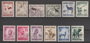 SOUTH WEST AFRICA 1954 SG 154/65 USED