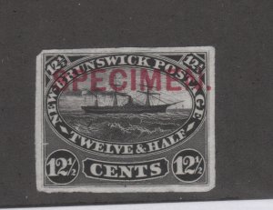 NEW BRUNSWICK 1860 #10ciii  Type B 12 1/2c Steamship