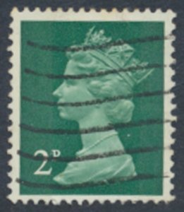 GB Machin  2p SC# MH25 Used  2 phos bands  see details & scans