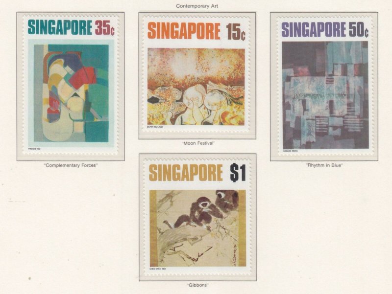 SINGAPORE, 1972 Contemporary Art set of 4, mnh.