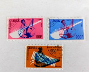 Guinea #C32-4 Airmail, Used/Fine, Musical Instruments, 1962