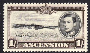 1938 - 1953 Ascension KGVI Georgetown 1/ issue MLH Sc# 46a $13.00 perf 13½