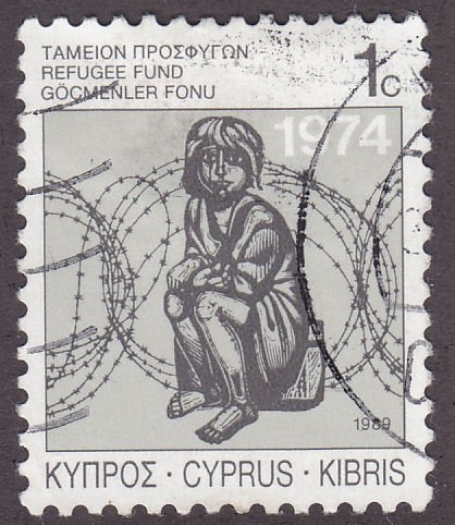 Cyprus RA6 Child Behind Barbed Wire 1989