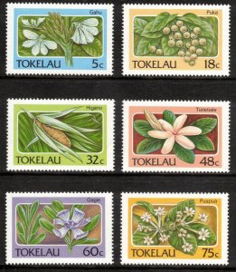 TOKELAU 1987 Flowers; Scott 138-43; MNH