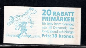 SWEDEN SC# 1640a COMPLETE BKLT VF/MNH