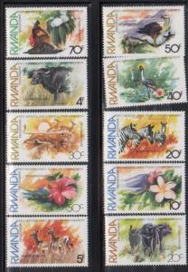 Rwanda 1112-21 Flora and Animals Mint NH