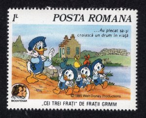 Romania 1985 1 l Disney Three Brothers, Scott 3339 MNH, value = $4.50