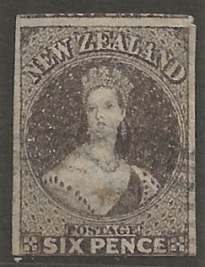 New Zealand 14d  1863  6 pence vf   used