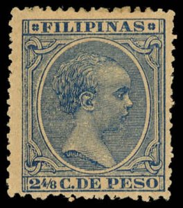 PHILIPPINES Sc 149 MH - 1890 2 4/8c - King Alfons XIII