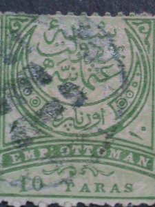 ​TURKEY-1884 SC#67 138 YEARS OLD OTTOMAN EMPIRE USED- STAMP-FINE