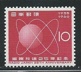 Japan 696 1960 Radio Waves single MNH