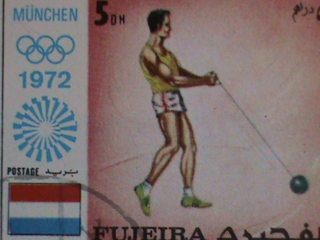 ​FUJEIRA STAMP-1972 OLYMPIC GAMES MUNICH'72 - CTO COMPLETE-LARGE SET SHEET VF