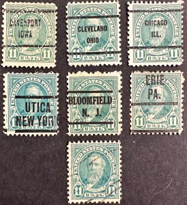 US #692 Used LOT w/Precancels - 11c Hayes 1931 [R1222]