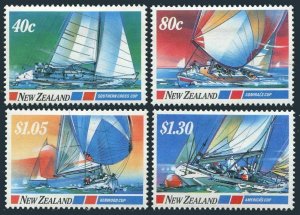 New Zealand 867-870,MNH.Michel 986-989. Blue Water Classic Cups,1987.Yachts.