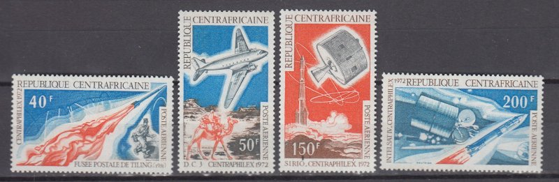 J45915 JL stamps, 1972 central africa set mnh #c95-8 space