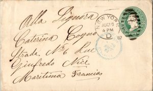 United States U.S. Postal Stationery 3c Washington First Plimpton Envelope 18...