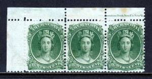 Nova Scotia - Scott #11 - UL imprint block/3 - MH - See description - SCV $45