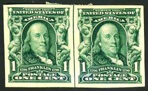 U.S. #314 MINT LINE PAIR OG HR