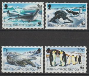 BRITISH ANTARCTIC TERRITORY 1992 WWF SG 208/11 MNH