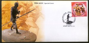 India 2021 Statue of Harkara Mail Runner Special Cover # 18705