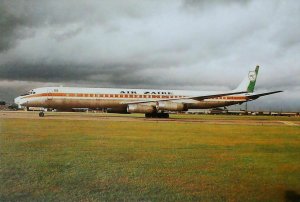 DC-8 Air Zaire Aviation Postcard 13737-