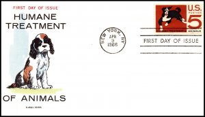 Scott 1307 - 5 Cents Humane Treatment Fluegel FDC - Unaddressed - Planty 1307-21