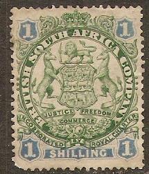 Rhodesia 1896 Scott 33 Coat of Arms MH aged gum