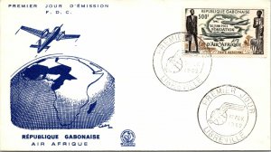 Gabon FDC 1962 -The Republic of Gabon, Air Africa - Libreville - F29180