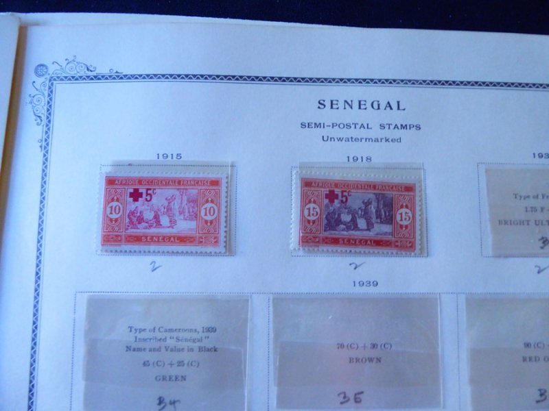 Senegal 1902-1960 Stamp Collection on Scott Specialty Alb Pgs