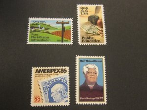 United States 1985 Sc 2137, 2144,2145,2159 set MNH