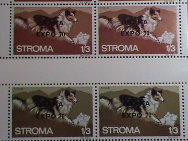 ​STROMA ISLAND-1970 -ERROR- BROWN COLOR MISSING-OSAKA EXPO'70 JAPAN MNH- SHEET