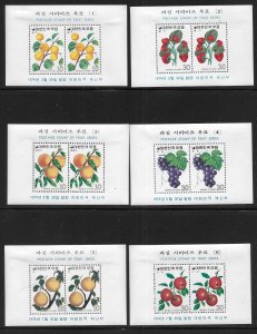 Korea 893a-902a 1974 Fruit s.s. Unused LH 2026 Scott c.v. $40.25