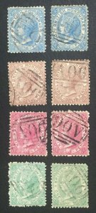 MOMEN: HONDURAS SG #5-10a 1872-9 CROWN CC P12.5 USED LOT #61260