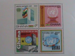 GHANA STAMP:1967-SC#314A  UNITED NATION DAY IMPERF: MNH - S/S SHEET