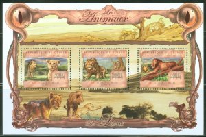 GUINEA 2013  LIONS  SHEET MINT NH