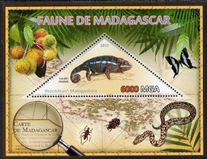 MADAGASCAR - 2013 - Panther Chameleon - Perf Souv Sheet - MNH-Private Issue