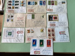German Democratic Republic postal stamps covers 10 items Ref A1440