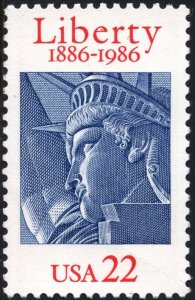 SC#2224 22¢ Statue of Liberty, 100th Anniversary Single (1986) MNH