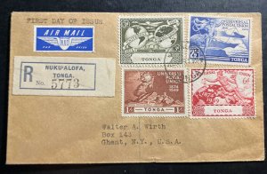 1949 Niuafoou Tonga Toga First Day Cover to NY USA Universal Postal Union UPU