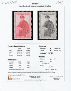 # FA1 MINT NEVER HINGED ( MNH ) MAILMAN XF+