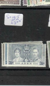 ADEN  (P2303B)  KGVI CORONATION  SG 13-5   MOG 