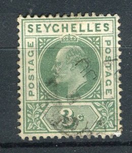 SEYCHELLES; 1906 early Ed VII issue fine used 3c. value