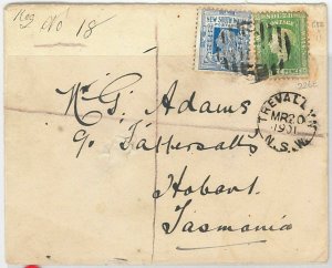 51789 - AUSTRALIA: NEW SOUTH WALES -  POSTAL HISTORY - REGISTERED COVER 1901