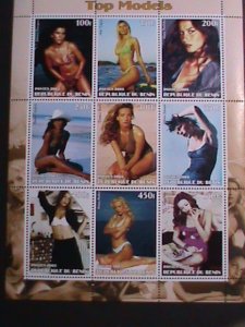 BENIN-2003- WORLD FAMOUS-SEXY TOP MODELS MNH SHEET VF  WE SHIP TO WORLDWIDE