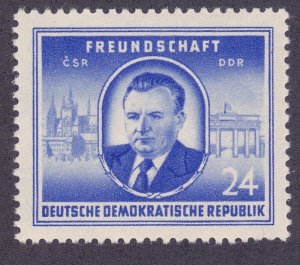 Germany DDR 99 MNH OG 1952 Klement Gottwald DDR Czechoslovakia Friendship Issue