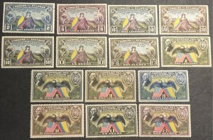 ECUADOR # 366-372 & C57-C63--MINT NEVER/HINGED--COMPLETE SET-W/AIR-MAILS--1938