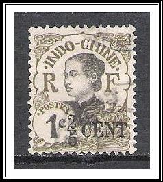 Indo-China #65 Annamite Girl Surcharged Used