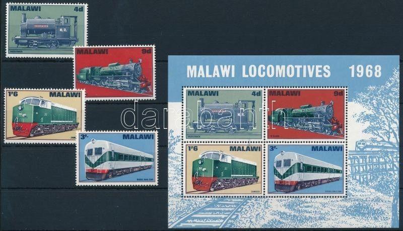 Malawi stamp Locomotive set + block MNH 1968 Mi 84-87 + Mi 11 WS240288