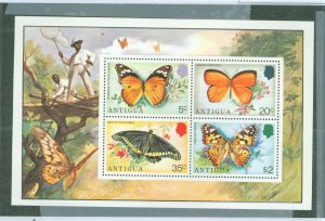 Antigua #393A Mint (NH) Souvenir Sheet (Butterflies)